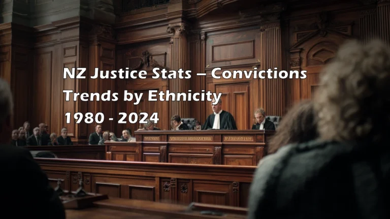 NZ Justice Stats – Convictions – by Ethnicity – 1980 – 2024