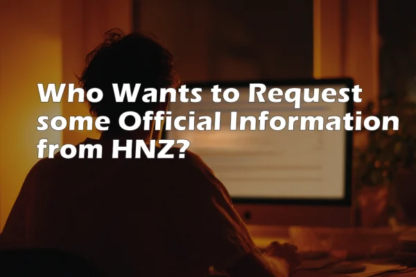 Who Wants to Help Request Some Public Data from HNZ?