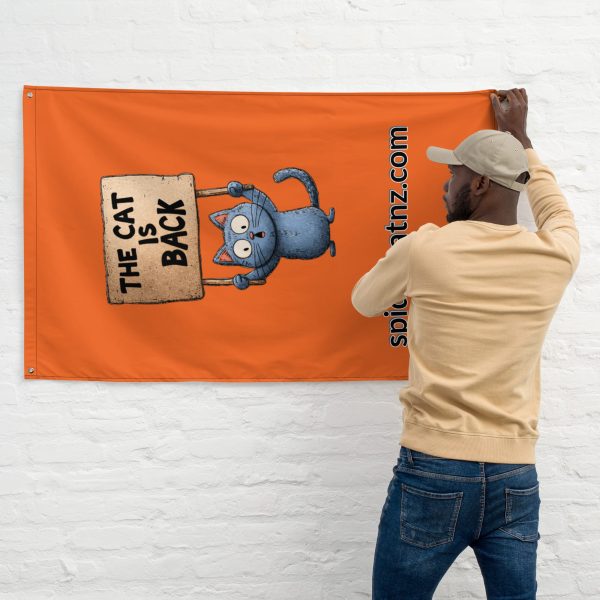 The Cat is Back Flag