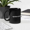 The Cat is Back Black Glossy Mug
