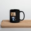 The Cat is Back Black Glossy Mug