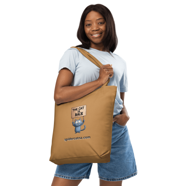 The Cat is Back Cotton tote bag
