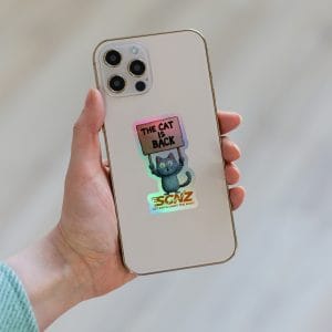 The Cat is Back Holographic stickers