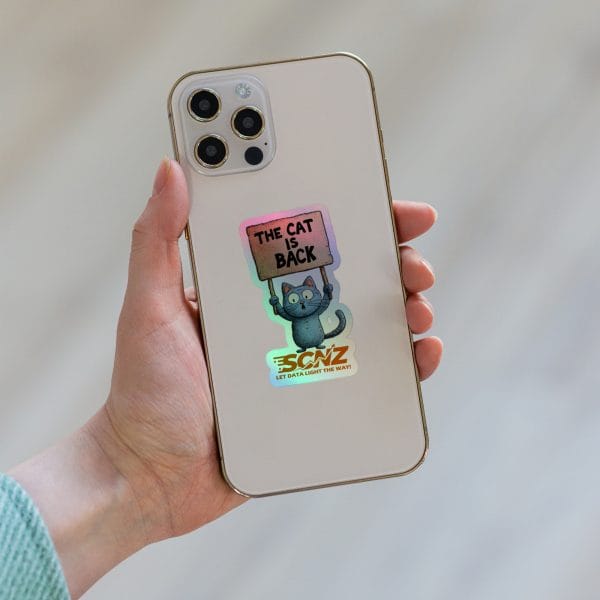 The Cat is Back Holographic stickers