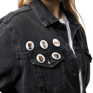 Set of pin buttons