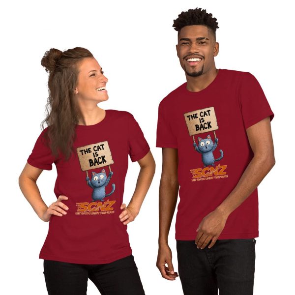 The Cat is Back Unisex t-shirt