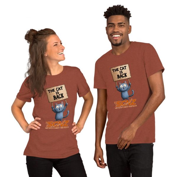 The Cat is Back Unisex t-shirt