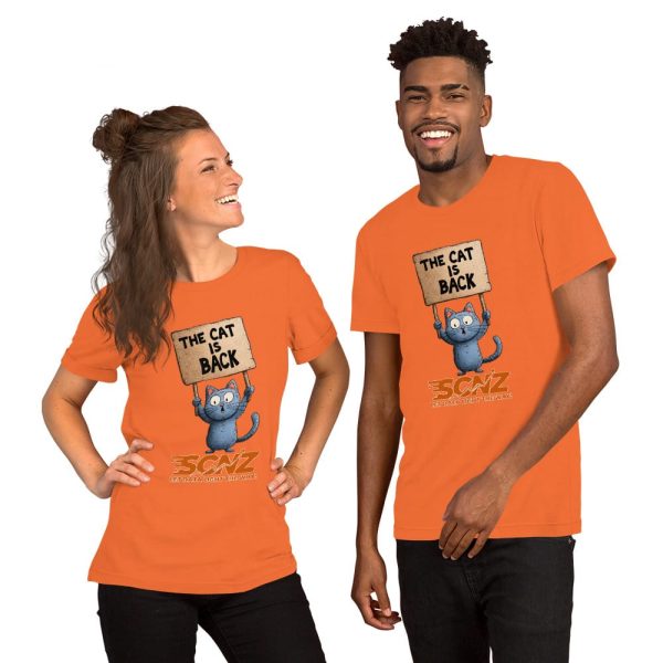 The Cat is Back Unisex t-shirt