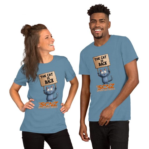 The Cat is Back Unisex t-shirt