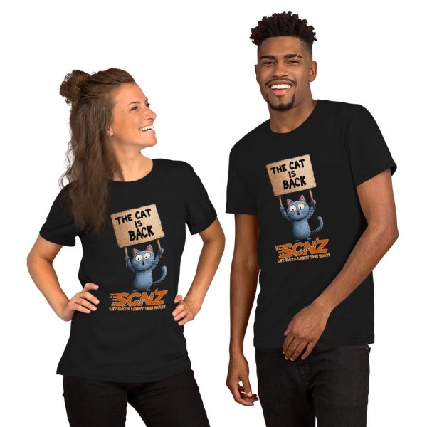 The Cat is Back Unisex t-shirt