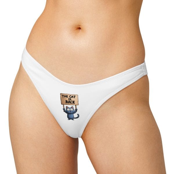 The Cat is Back Recycled V-cut bikini bottom